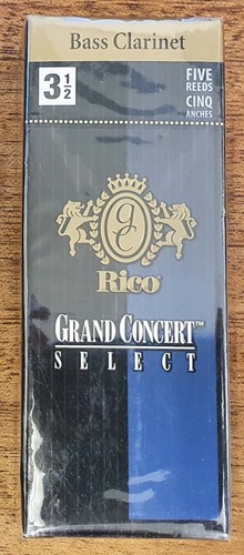Rico Grand Concert Select Reeds for Bass Clarinet, Boxes of 5, Various Strengths - Picture 3 of 3