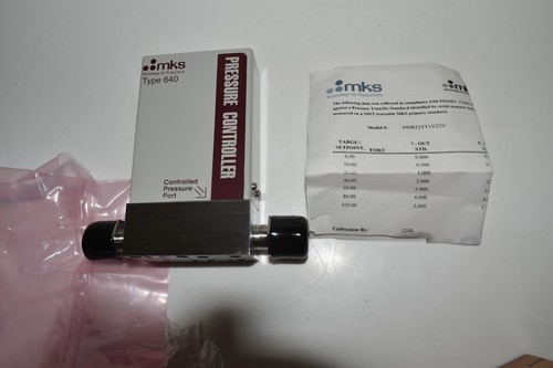 MKS TYPE 640 PRESSURE CONTROLLER- 640B12TT1V22V - 100 TORR- N2- NEW? (LVP22) - Picture 2 of 3