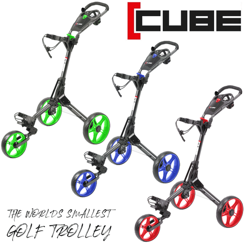 Cube Golf Trolley by SkyMax One Click 3 Wheel Folding Cart Lightweight! NEW! - Picture 9 of 28