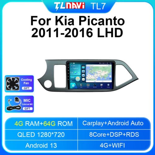 9" Android Auto Carplay GPS für Kia Morning Picanto 2011-2016 Multimedia Stereo - Bild 27 von 39