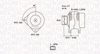 Magneti Marelli Lichtmaschine Generator Lima 063731814010 12V FüR Renault Megane