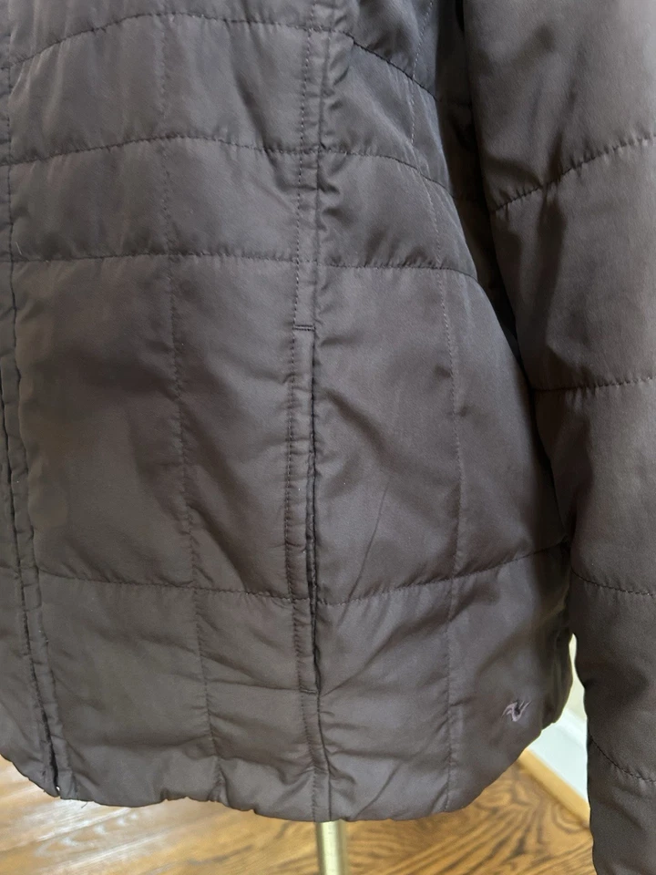 Athletic Works Brown Lightweight Slim Style Puffer Jacket Women’s Sz Med (8-10) - Image 4 of 4