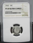 1963 Roosevelt Dime NGC PF 69 ULTRA CAMEO