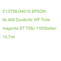 C13T09J34010 Epson Nr.408 Durabrite Wf Tinte Magenta St T09J 1100Seiten 14,7Ml