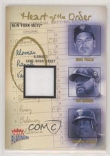 2003 Fleer Platinum Heart of the Order Materials Mike Piazza Mo Vaughn HOF 3bs