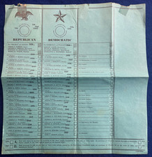 Original 1940 Absentee Ballot Franklin D Roosevelt Wendell Willkie New Hampshire