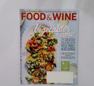 Food & Wine August 2013 Vegetables Recipes Magazine Summer Wine