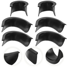 6Pcs Durable Reusable Pool Table Pocket Liners Plastic Black Protective Billiard