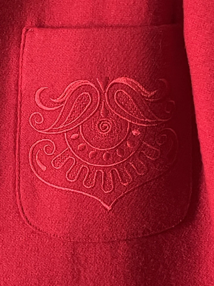 De Colección Blazer Falda Traje Conjunto Mujer 12 Negro 100% Lana Carrera Y2K Rojo Blazer Lote Foto 3 de 4