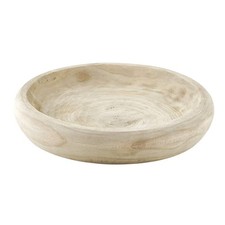 Wood Serving Bowl, Hand Carved Paulownia Wood Fruit Bowl/Decor, 11.5" Large, ...