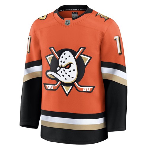 Men's Fanatics Trevor Zegras Orange Anaheim Ducks Home Premium Jersey Size 56 - Picture 2 of 3