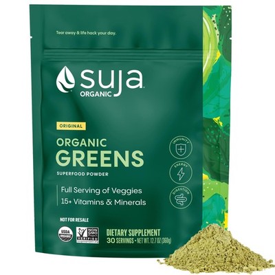 Suja Organic Greens Powder Probiotic Blend, Spirulina, Daily Superfood Drink ...