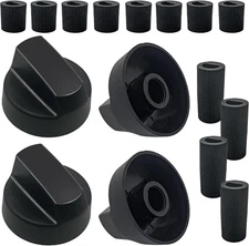 4 Pack Black Upgrade Universal Knobs Replacements Control Switch Knob with 12 Ad