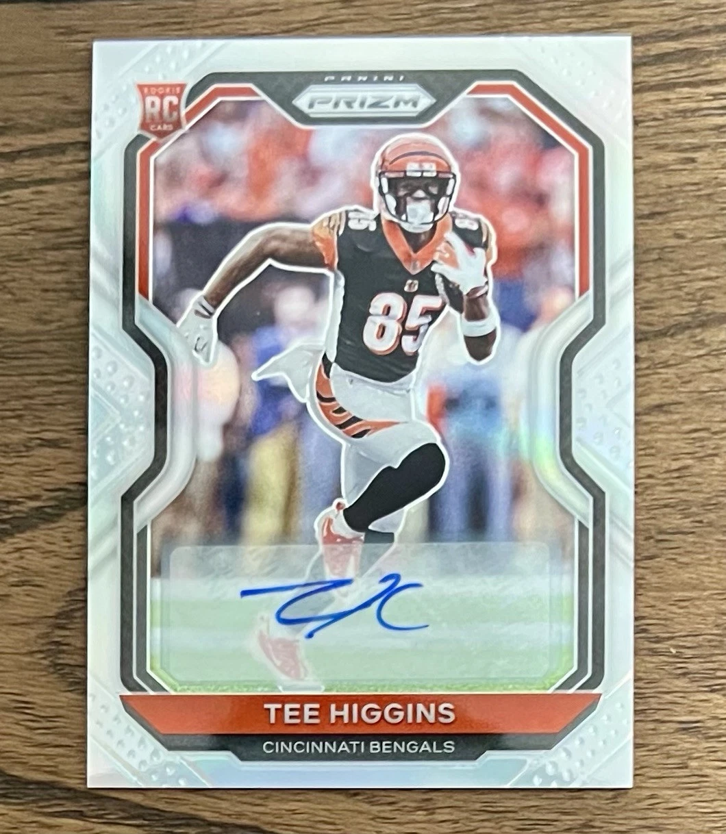 2020 Panini Prizm Rookie Silver Prizm #308 Tee Higgins RC Autograph Bengals