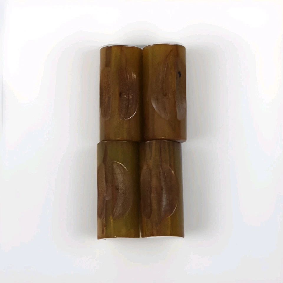 Vintage Toggle Buttons Carmel Brown Swirl Bakelite Design Plastic 12.7mm  4 Pcs - Image 2 of 4