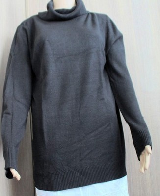 Damen Pullover Rollkragen Pulli Strickpullover Schwarz L 44-46 XXL 52-54