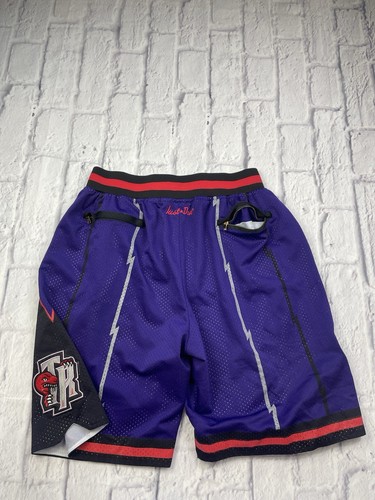 Just Don Toronto Raptors 98/99 Shorts Purple NBA Mesh USA Made Men’s Sz XL - Picture 7 of 11