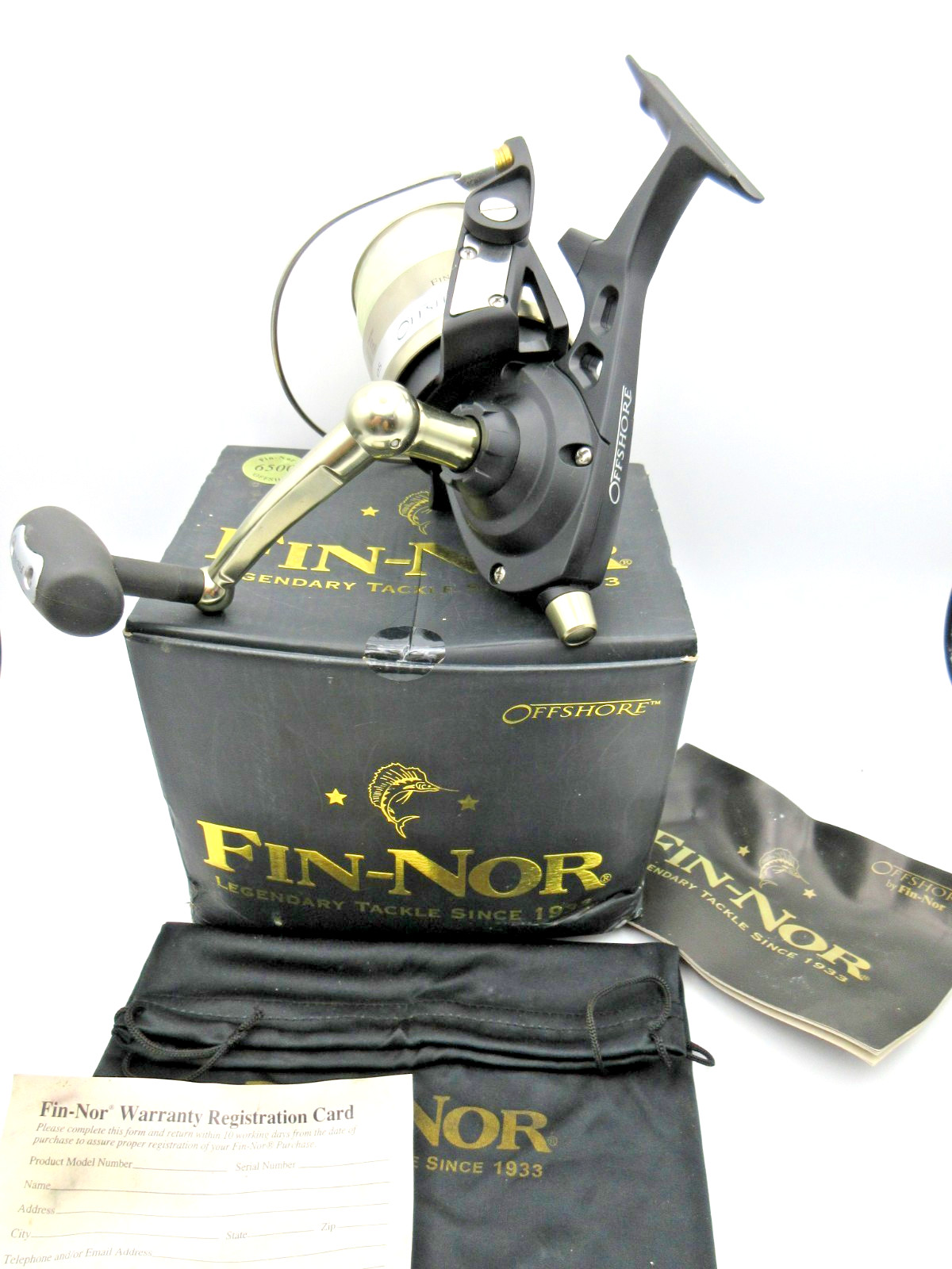 Fin-Nor Offshore 6500 OS w/ box, bag, manual, line- RP