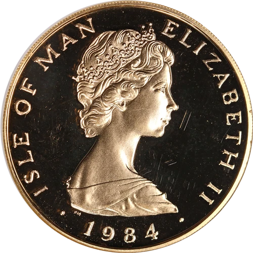 1984 Isle of Man 1 Ounce Gold Angel NGC PF69 Ultra Cameo - STOCK