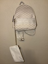 Juicy Couture Beige Logo Backpack with Adjustable Straps, Inner Pouch 11x9x5