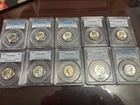 10 Washington Quarters Graded MS 65 by PCGS