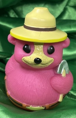  PINK SMOKEY BEAR DUCK   Rubber Ducks by AniMolds Duck New