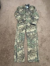 Vntg Liberty Realtree Made in USA Mens L-Tall Camo Insulated Hunting Coveralls