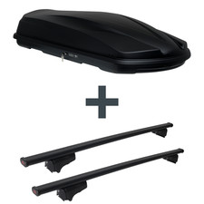 Dachbox LEVUP Cube 470 + Dachträger G3 Clop für Citroen C4 Cactus II NEU