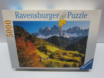 Puzzle 5000 Teile Ravensburger Südtrirol Villnößtal mit Geislspitzen Herbst (L1)