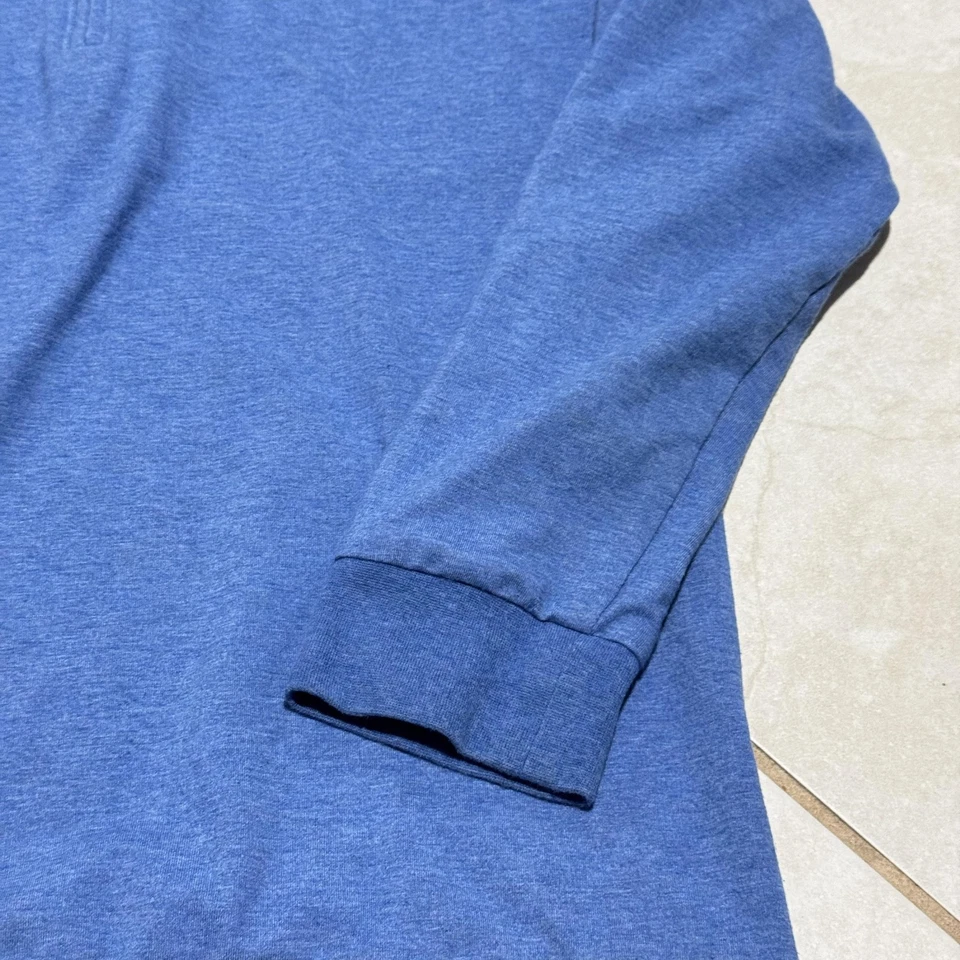 Travis Mathew Sweater Mens Large Blue Quarter Zip Pullover Golf Stretch Logo Foto 3 de 4