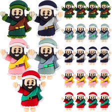 20 Pcs Little Jesus Figures Christmas, Mini Jesus Bulk Loves You Christ Figures