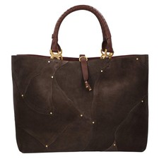 Chloé Marcie Large Leather Tote Bag Brown Damentaschen Braun