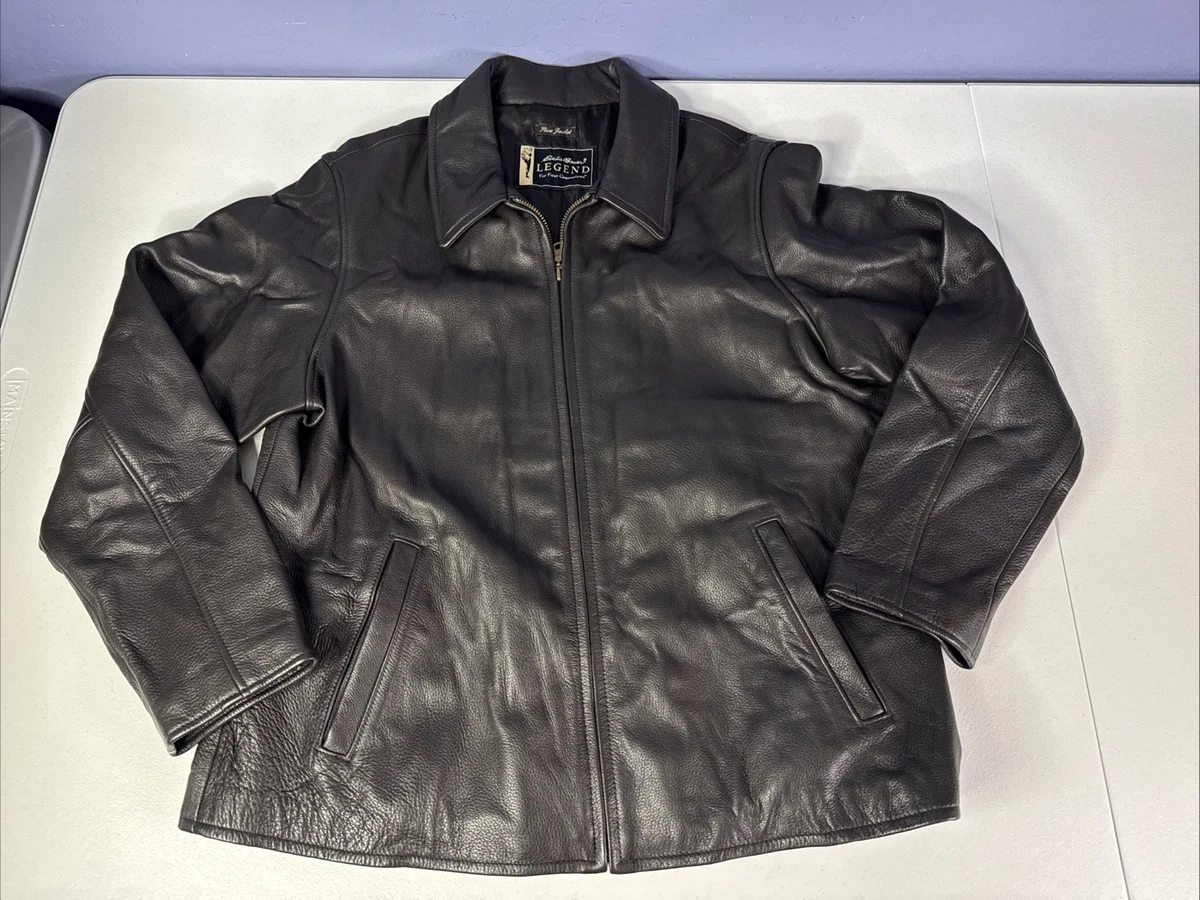 Eddie Bauer Leather Outer Shell Black Coats, Jackets & Vests for