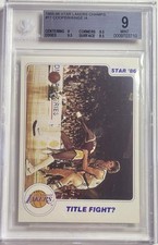 1985-86 Star Co. Lakers Champs #11  Title Fight? Cooper-Ainge BGS 9 Mint
