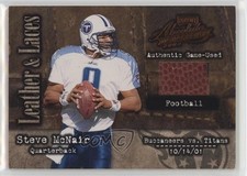 2002 Playoff Absolute Memorabilia Leather and Laces Football Steve McNair 1dm4