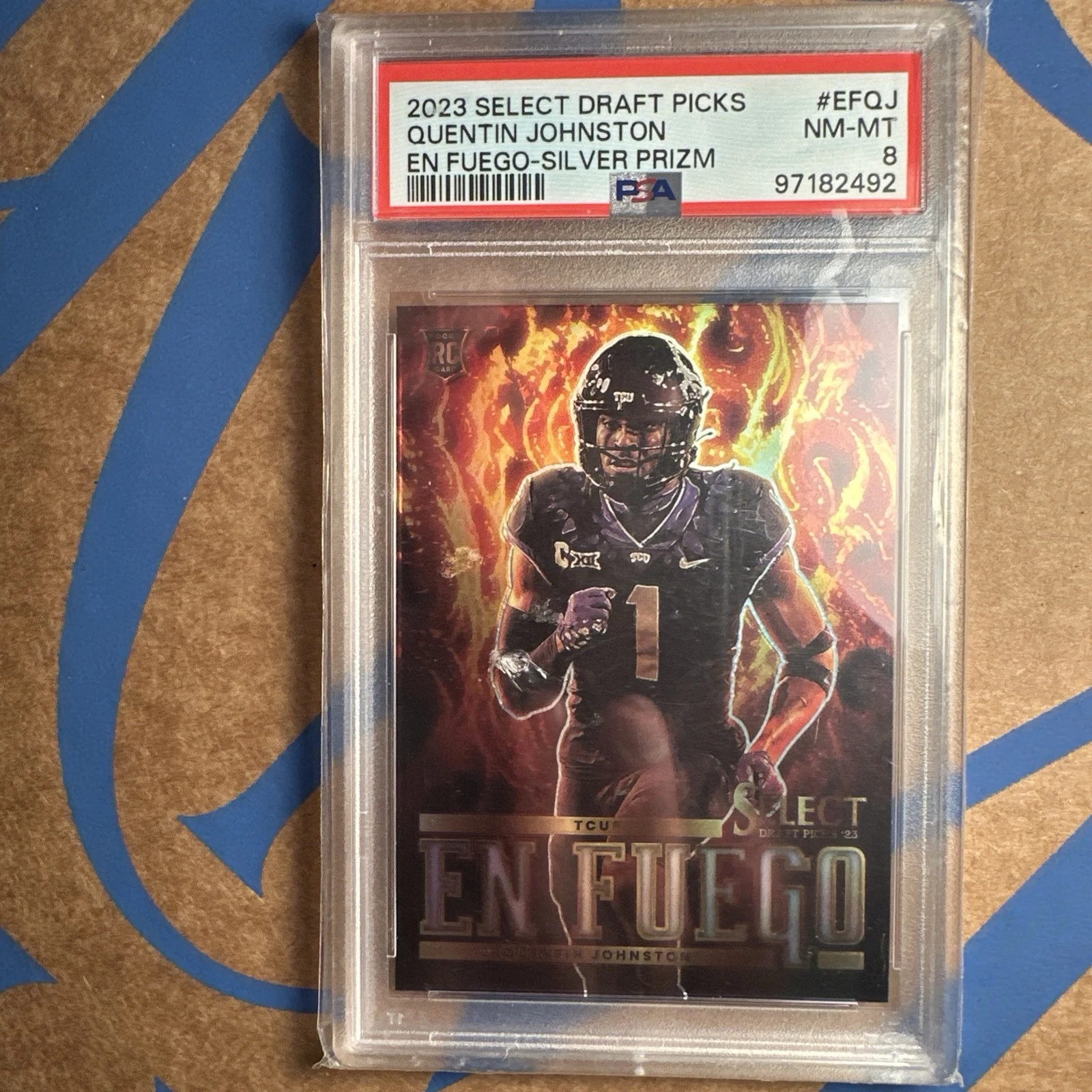 Quentin Johnston Panini Select Draft Picks EN Fuego #EFQJ Silver