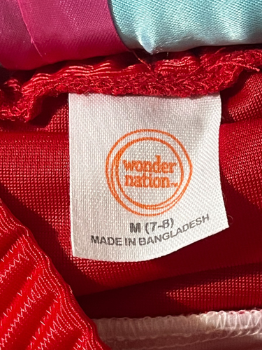 WONDER NATION BRAND PATRIOTIC 3 TIER NYLON NET SKIRT-RED,WHITE,BLUE-SZ M7-8 GIRL - Picture 3 of 4