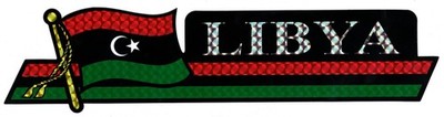 Pack Of 12 Libya Flag 3''x12'' Reflective Decal Bumper Sticker DCX-137