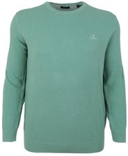 GANT Men's Pullover Sweater Jumper Size 3XL COTTON PIQUE CREW NECK PEPPERMINT