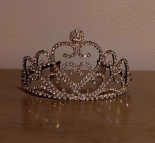 Metal Classic Tiara With Rhinestones And Combs Used Once