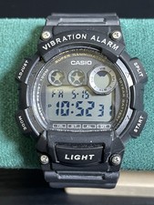 Vintage Casio W-735H Vibration Alarm Digital Watch Working Illuminator
