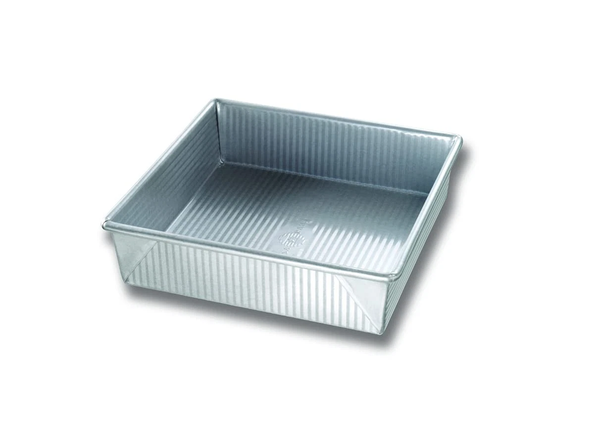 USA Pan Bakeware Nonstick Square Cake Pan, 9 Inch, 9-Inch, Aluminized Steel