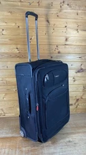 Delsey Paris Softside Black Wheeled Rolling Suitcase Luggage 26” Expandable
