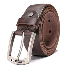 Mens 100 Italian Cow Leather Belt Anti Scratch Buckle Box Packed Gift Formal
