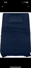 Utopia Bedding Twin XL Sheet Set 3 Pcs Fitted Flat Pillow Case Charcoal Gray NIP