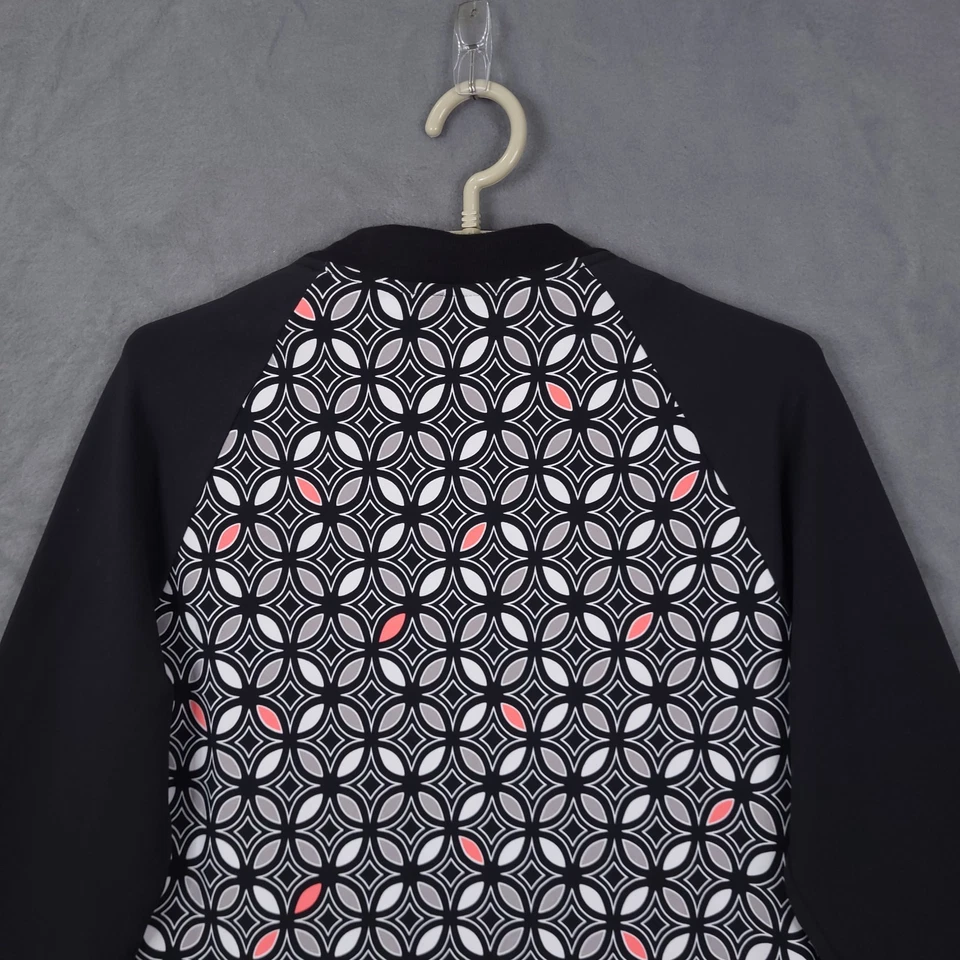 Chaqueta Recreativa Trina Turk M Diseño Retro Abstracto Cremallera Completa Ropa Deportiva Foto 3 de 4