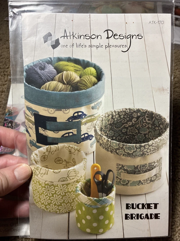 2 Quilt Patterns For Bowls & Buckets Atkinson Designs And Lazy Girl Designs New - Image 3 of 4