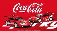 SPARKY 1/64 PORSCHE 911 RSR 2019 COCA-COLA #911 #912 PETIT LEMANS CAR SET