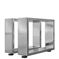 2er-SET MORENA | Lounge Tisch Kufe | Edelstahl | Füße: 12x12cm | B68xH36cm | ...