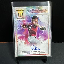 3/10 CARSON WHISENHUNT RC HOLO GOLD WATERCOLORS AUTO 2025 Panini Impeccable RC !